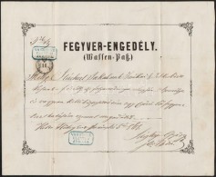 1868 Hidegkuton Kiállított Fegyver Engedély  / 1862 Waffen Pass- Gun Licence - Unclassified