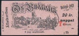 Cca 1900 Ås-Budavára BelépÅ‘jegy. - Unclassified