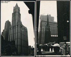Cca 1930-1940 H.B. Leon: New York, 2 Db Feliratozott Fotó, 19x12 Cm - Sonstige & Ohne Zuordnung