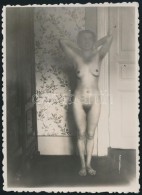 1933 Egészalakos Akt, Fotó, Hátulján Feliratozva, 11,5×8,5 Cm - Sonstige & Ohne Zuordnung