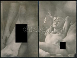 Cca 1930-1940 2 Db Aktfotó, 10,5×7 Cm - Sonstige & Ohne Zuordnung