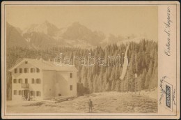 Cca 1900 Cortina D'Ampezzo (Dél-Tirol) Hotel Tre Croci, Keményhátú Fotó Vicenzo... - Sonstige & Ohne Zuordnung