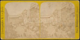 Cca 1870 Párizsi Mozgalmas Utcakép Sztereofotó / Paris, Street Scene Stereo Photo - Sonstige & Ohne Zuordnung