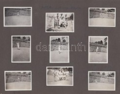 1927-1928 R.A.F.C. Tenisz Társaság, 46 Db Fotó Albumlapra Ragasztva, Feliratozva, 6x4,5 Cm - Sonstige & Ohne Zuordnung