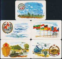 1980 '25 éves A Varsói SzerzÅ‘dés' - 5 Db KülönbözÅ‘ Kártyanaptár - Advertising