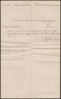 1888 Léva, Dr. Reisz Mór Ezredorvos Levele A M. Kir. 14. Honvéd Féldandár... - Other & Unclassified
