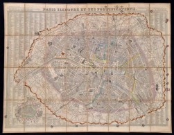 Cca 1850 Párizs és ErÅ‘dítményeinek Térképe. Színezett... - Sonstige & Ohne Zuordnung