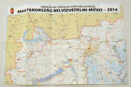 2014 Magyarország Belvízvédelmi MÅ±vei, 1:500000, OVFI, 67,5×105 Cm - Sonstige & Ohne Zuordnung