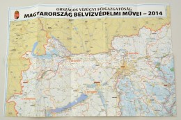 2014 Magyarország Belvízvédelmi MÅ±vei, 1:500000, OVFI, 67,5×105 Cm - Other & Unclassified