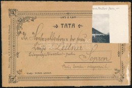 1908 Tata Leporelló Füzet 8 Db Képpel, Kiadja Nobel Adolf, Borítóján... - Unclassified