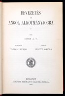 A. V. Dicey: Bevezetés Az Angol Alkotmányjogba. Fordította Tarnai János.... - Ohne Zuordnung