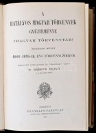 A Hatályos Magyar Törvények GyÅ±jteménye. IV. Kötet. 1888-1895-ik évi... - Unclassified
