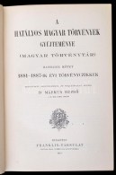 A Hatályos Magyar Törvények GyÅ±jteménye. III. Kötet. 1881-1887-ik évi... - Unclassified