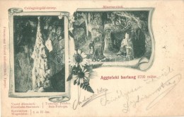 * T2/T3 1899 Aggteleki Barlang, Csillagvizsgáló-torony, Minerva Sisak. Divald. Floral, Art Nouveau... - Ohne Zuordnung