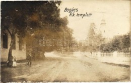 T2/T3 1927 Bogács, Római Katolikus Templom, Photo (kopott Sarkak / Worn Edges) - Unclassified