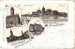 T2/T3 1897 (Vorläufer!) Budapest, Országház, Parlament, Régi Városháza,... - Unclassified