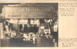 ** T2 1926 Budapest, Nemzetközi Tavaszi Vásár, Heimlich és Lustig CipÅ‘kellék... - Unclassified