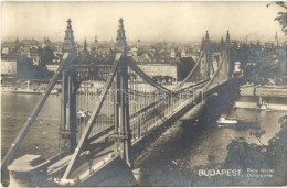 Budapest, Erzsébet Híd - 2 Db Régi Képeslap / 2 Pre-1945 Postcards - Unclassified