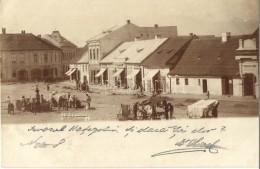 T2 1899 Hátszeg, Hateg; FÅ‘ Tér, B. Popovits, Groszeck Károly, Léb Adolf üzletei,... - Unclassified