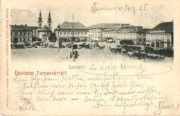 * T2/T3 1899 Temesvár, Timisoara; Losonczy Tér, Piac. Kossak József... - Non Classificati