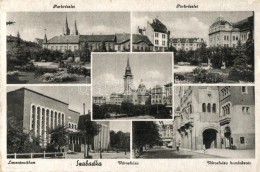 T2/T3 Szabadka, Subotica; Parkrészlet, Leventeotthon, Városháza / Park, Building Of The... - Ohne Zuordnung