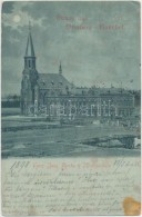 T3/T4 1898 Bohumín, Oderberg - Bahnhof; Herz Jesu Kirche & Volksschule / Church And School (fl) - Ohne Zuordnung