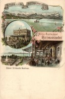 T2 Rottmanshöhe, Hotel-Restaurant Von Oskar Strauch, Floral Litho - Ohne Zuordnung