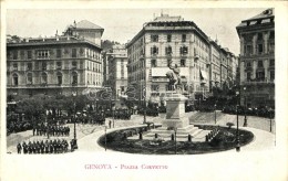 ** T2 Genova, Piazza Corvetto / Square, Marching Soldiers - Unclassified