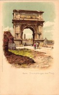 ** T1/T2 Rome, Roma, Rom; Triumphbogen Des Titus, Meissner & Buch Künstler-Postkarten Serie 'Rom' /... - Ohne Zuordnung