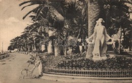 * T2/T3 San Remo, Sanremo; Passeggiata Imperatrice / Empress Promenade, Statue (ragasztónyomok / Glue Marks) - Unclassified