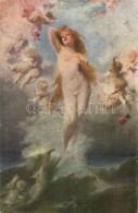 ** T2 Venus Anadyomene / Erotic Nude Art Postcard S: Benczúr - Unclassified