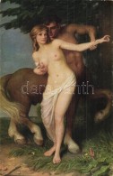 ** T2 Centaur Und Nymphe / Erotic Nude Art Postcard. Deutsche Meister Nr. 4416. S: O. Michaelis - Ohne Zuordnung
