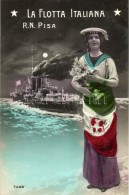 ** T1/T2 La Flotta Italiana, R. N. Pisa / Italian Battleship, Navy Propaganda - Ohne Zuordnung