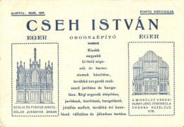 T2/T3 Eger, Cseh István OrgonaépítÅ‘ Reklámlapja / Hungarian Organ Builder... - Non Classificati