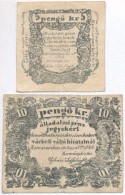 Komárom 1849. 5kr 2mm-es BetÅ±k + 10kr 3mm-es BetÅ±k T:III,III-  
Hungary / Komárom 1849. 5 Kreuzer... - Ohne Zuordnung