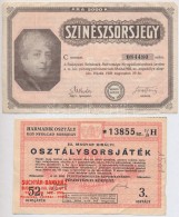 1944. '52. Magyar Királyi Osztálysorsjáték - Harmadik Osztály' 1/8 Sorsjegy,... - Ohne Zuordnung