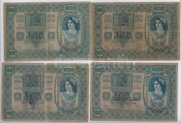 1902. 1000K (4x) Hamis(?) Szerb Felülbélyegzéssel T:III,III- - Unclassified