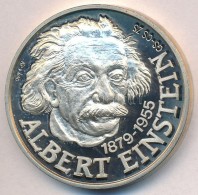 Csóka Zsuzsa (1962-) 1995. 'Albert Einstein' Jelzett Ag Emlékérem (46,32g/0.640/42,5mm)... - Ohne Zuordnung