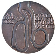 ~1975. 'XI. Országos Szövetkezeti Szabászverseny' Fém Plakett (110mm) T:2 - Ohne Zuordnung