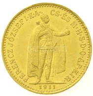 1911KB 10K Au 'Ferenc József' (3,34g/0.900) T:2 Kis ü. Hungary 1911KB 10 Korona Au 'Franz Joseph... - Ohne Zuordnung