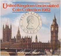 Nagy-Britannia 1995. 1/2p-50p Cu-Ni Forgalmi Sor (7xklf), Dísztokban, A Ragasztó Elengedett T:1... - Unclassified