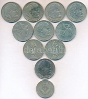 Szovjetunió 1964-1970. 1R (11x) T:2,2-
Soviet Union 1964-1970. 1 Ruble (11x) C:XF,VF - Non Classificati
