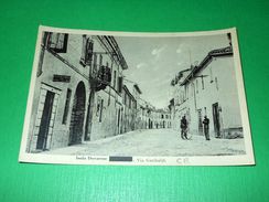 Cartolina Isola Dovarese - Via Garibaldi 1940 Ca - Cremona