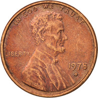 Monnaie, États-Unis, Lincoln Cent, Cent, 1978, U.S. Mint, Denver, TTB+, Laiton - 1959-…: Lincoln, Memorial Reverse
