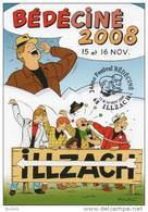 BEDECINE 2008 à ILLZACH Avec TIBET : Carte Promotionnelle + Cachet Temporaire Philatélique - Bandes Dessinées