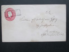 AD Preussen 1859 GA U 17 A Schlesien Stempel R2 Wohlau Nach Breslau. Mit Ankunftsstempel. Ausg. 4/3 No 1 - Ganzsachen