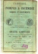 FABRIQUE DE POMPES A INCENDIE,casques Et équipements.Société Lyonnaise De Mécanique & D'électricité.tarif.48 Pages.1899. - Supplies And Equipment