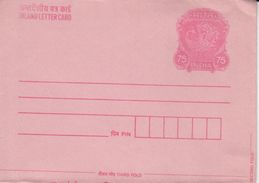 India  75 (P) Pink Inland Letter  Unused # 96453 - Inland Letter Cards