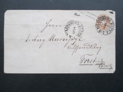 AD Preussen 1863 GA U28 A Stempel K2 Magdeburg Bahnhof Nach Forst In Der Lausitz. Bahnpost?! - Enteros Postales