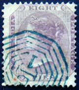 BRITISH INDIA 1858 8p Queen Victoria Used - 1858-79 Compañia Británica Y Gobierno De La Reina